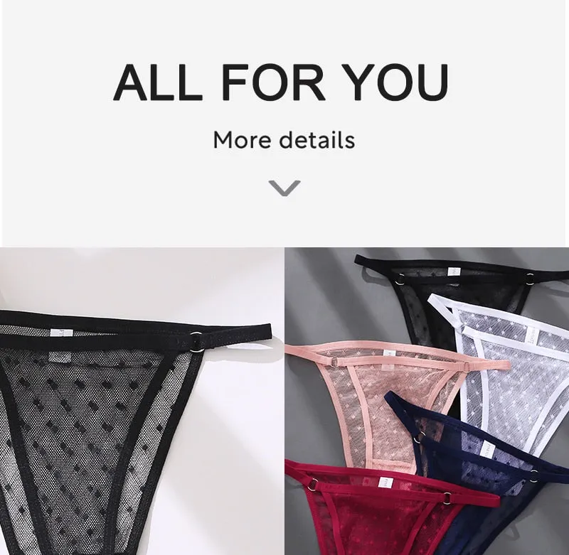 6 pack Perspective Panties Sexy Underwear Lace Panties Lingerie Briefs Intimate Plus Size Undies