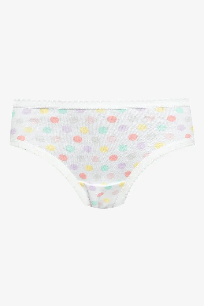 7 Pack Rainbow Printed Bikini Panties Multi