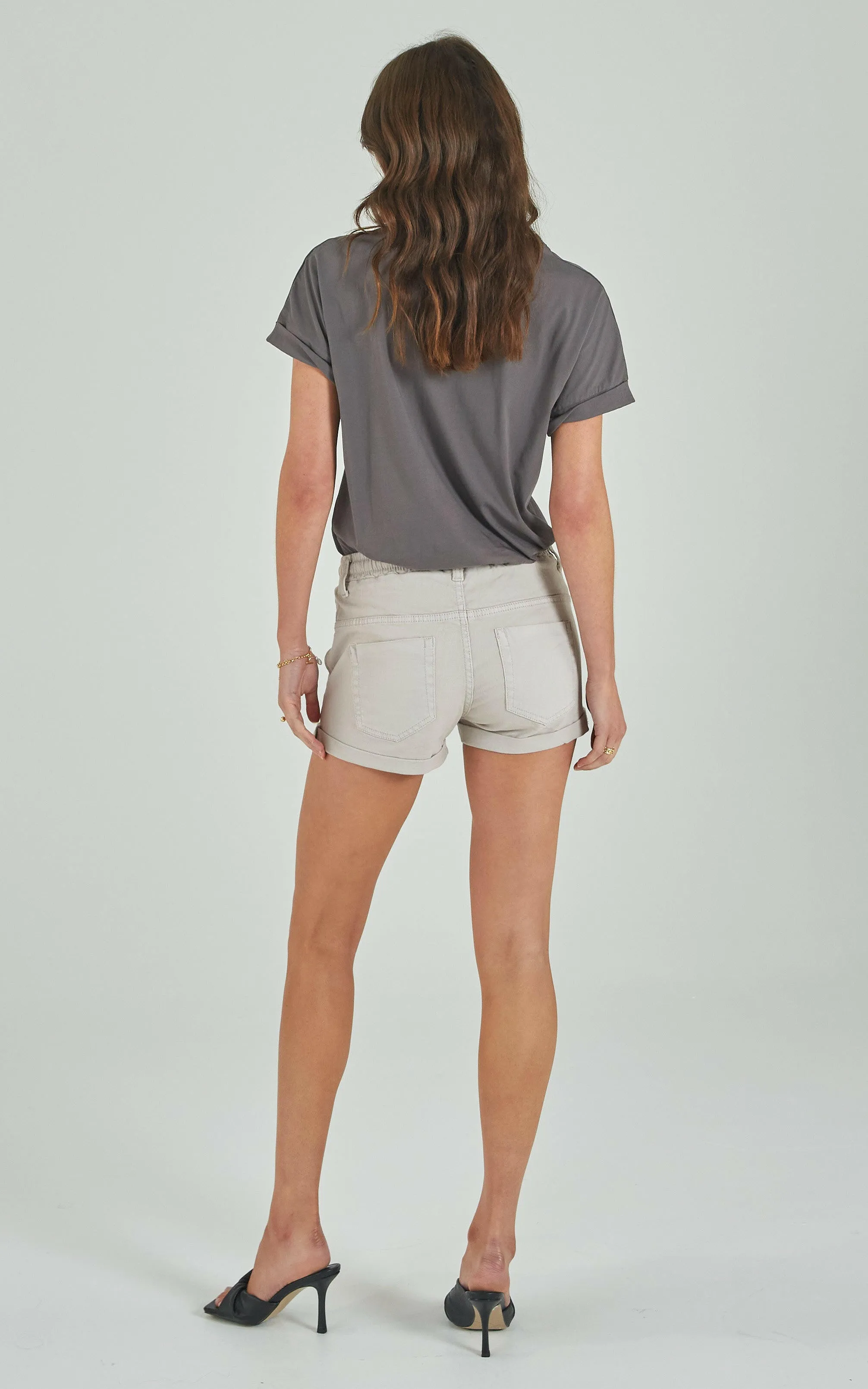 Active Vaporous Grey Denim Shorts