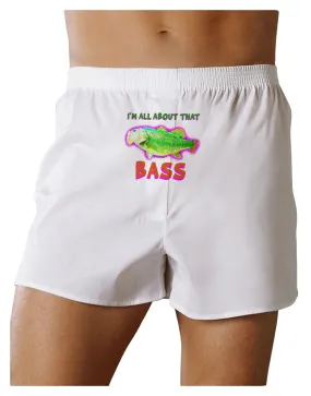 All About That Bass Fish Watercolor Front Print Boxer Shorts