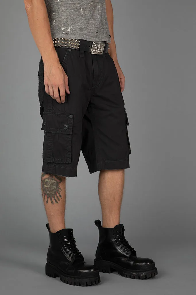 BLACK CARGO SHORTS