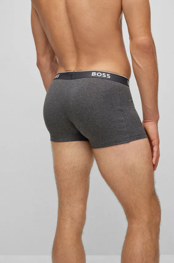 Boss 3 Pair Trunks Bold In Grey For Men