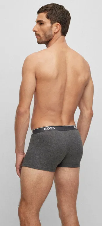 Boss 3 Pair Trunks Bold In Grey For Men