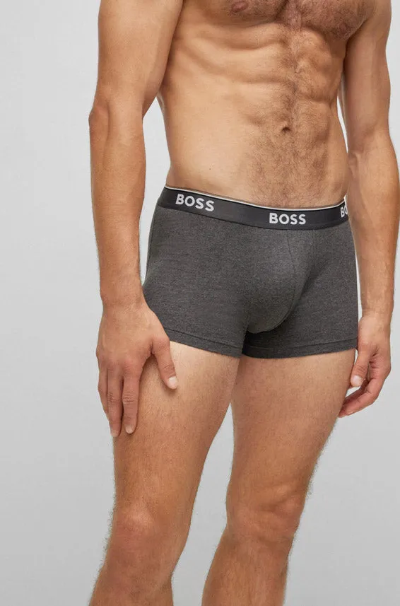 Boss 3 Pair Trunks Bold In Grey For Men