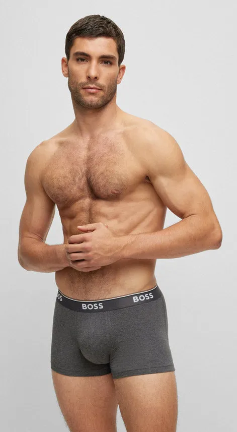 Boss 3 Pair Trunks Bold In Grey For Men