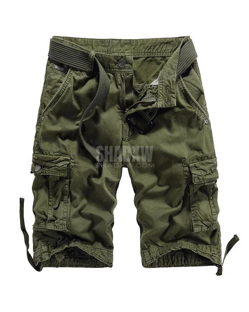 Camo Cargo Shorts Long