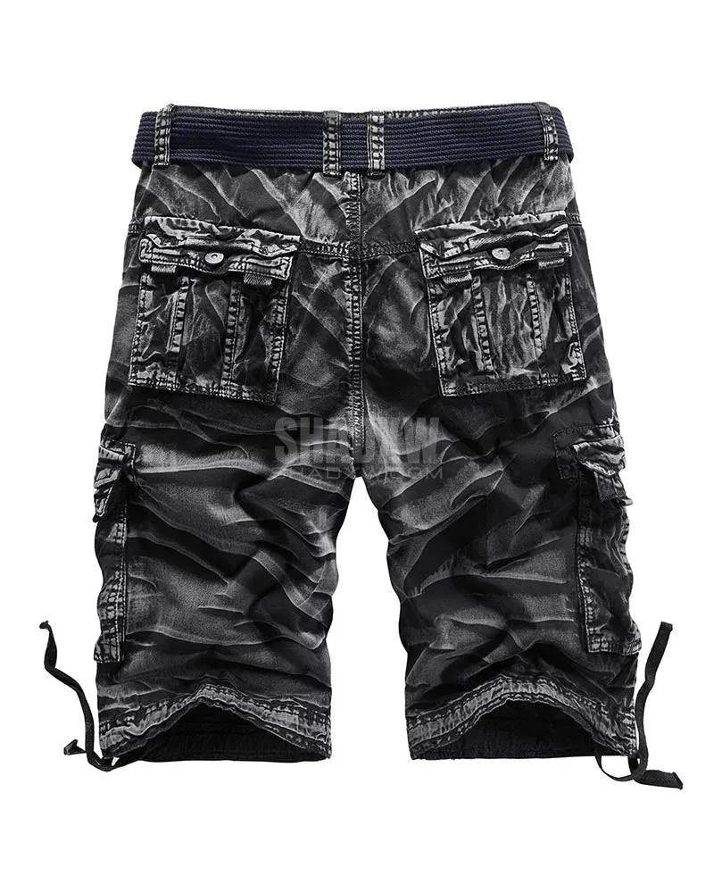 Camo Cargo Shorts Long