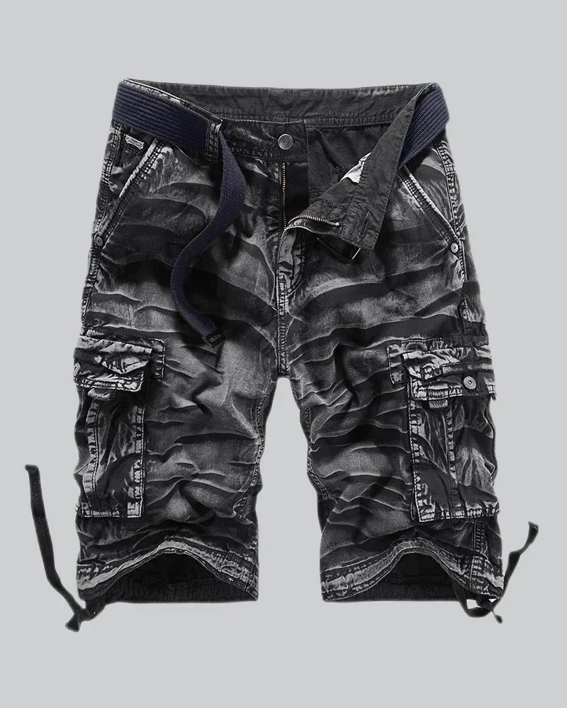 Camo Cargo Shorts Long