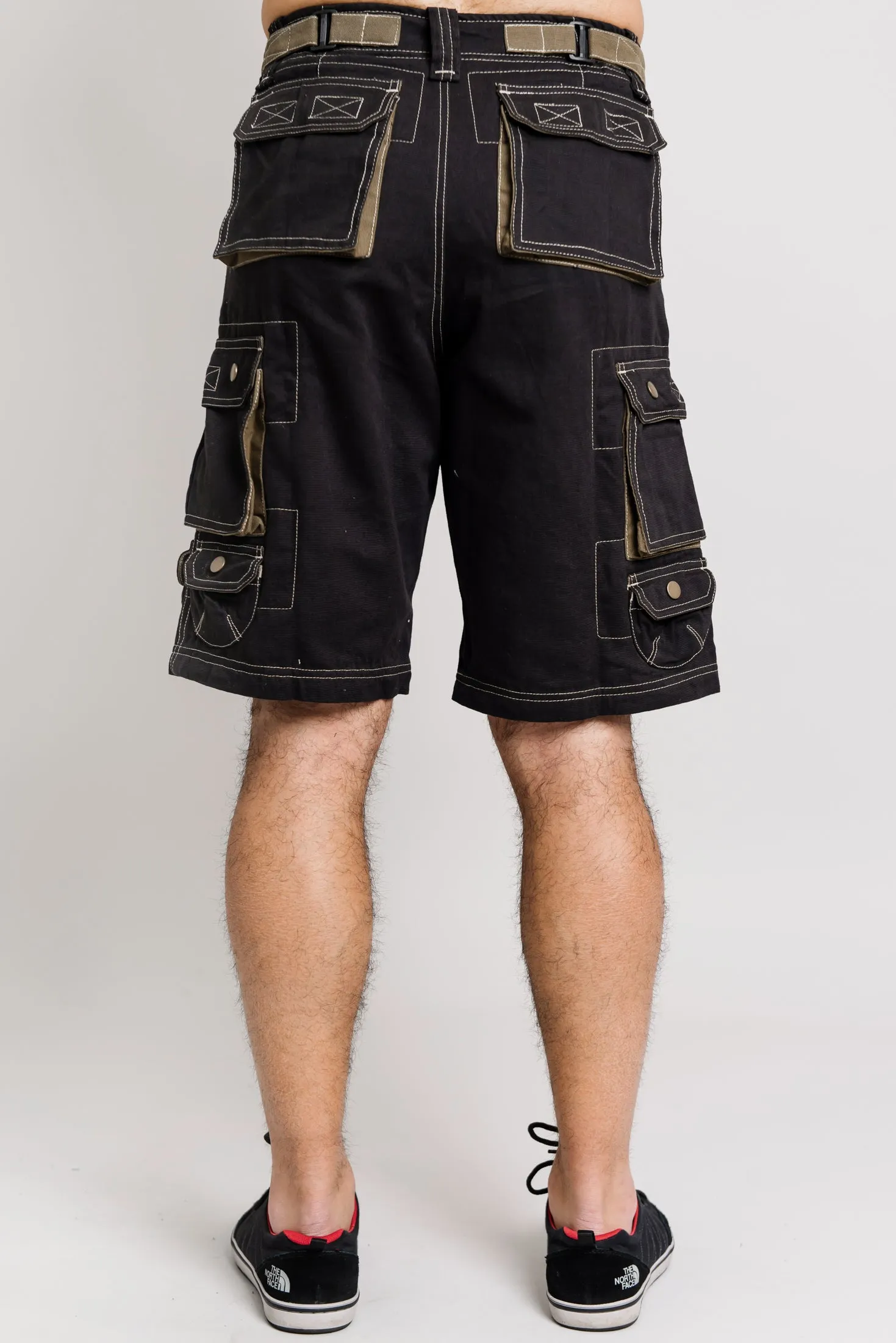 Cargo Shorts, Black, Cotton