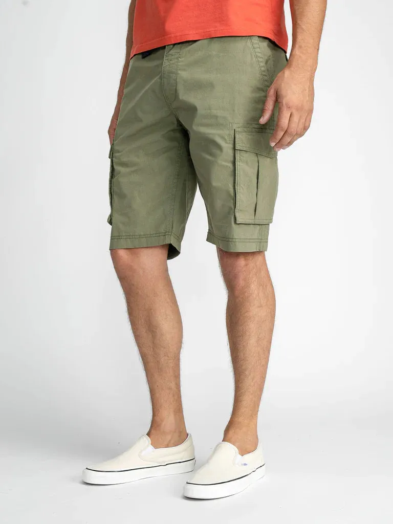 CARGO-SHORTS MIT GÜRTEL-Petrol