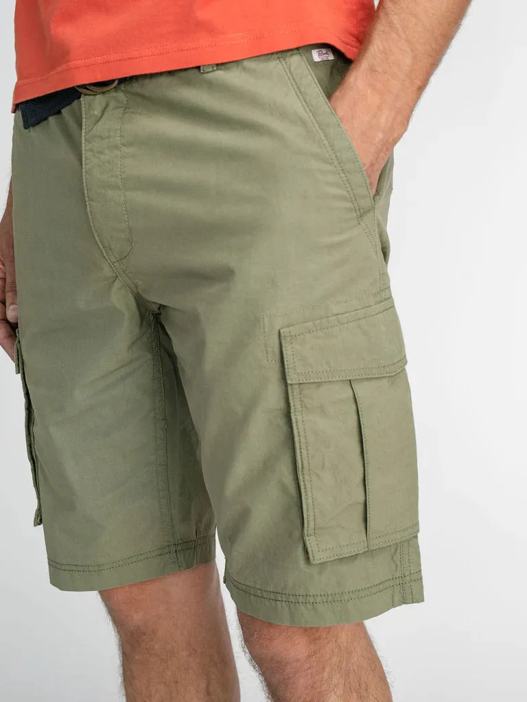 CARGO-SHORTS MIT GÜRTEL-Petrol