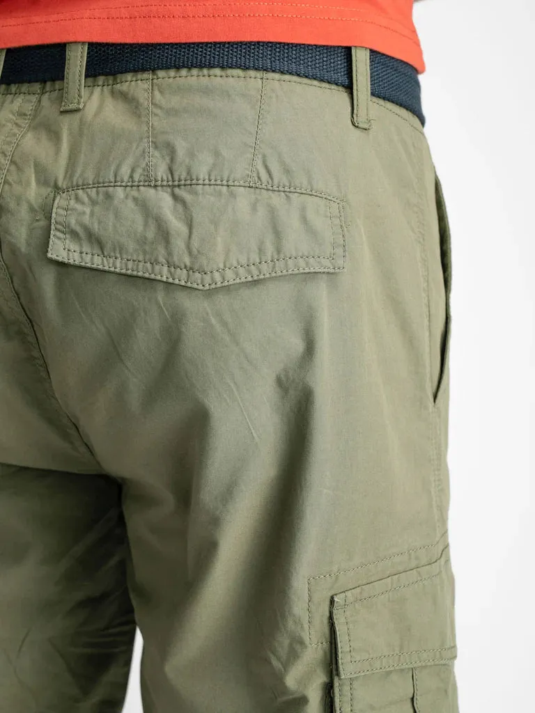 CARGO-SHORTS MIT GÜRTEL-Petrol