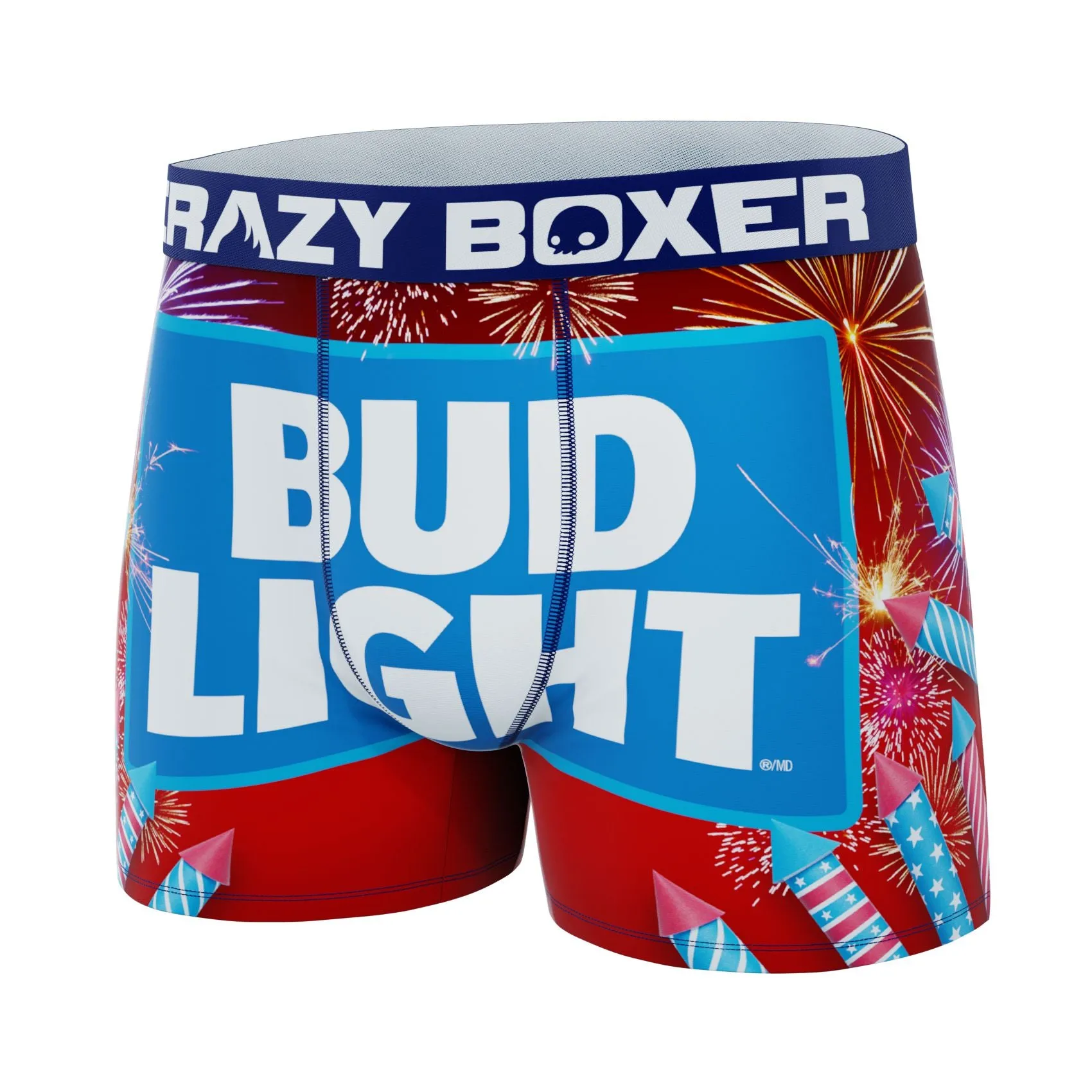 CRAZYBOXER Bud Light Fireworks Men's Boxer Briefs