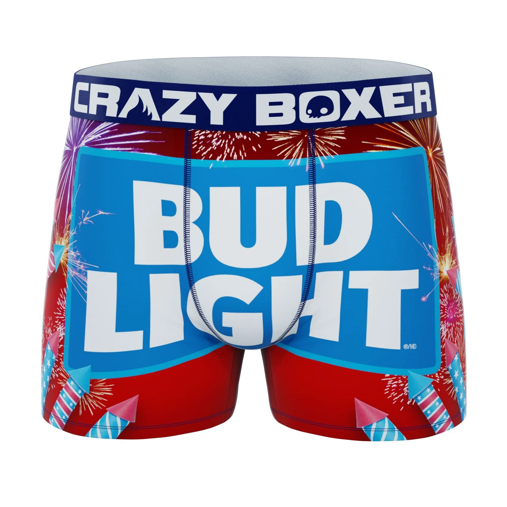 CRAZYBOXER Bud Light Fireworks Men's Boxer Briefs