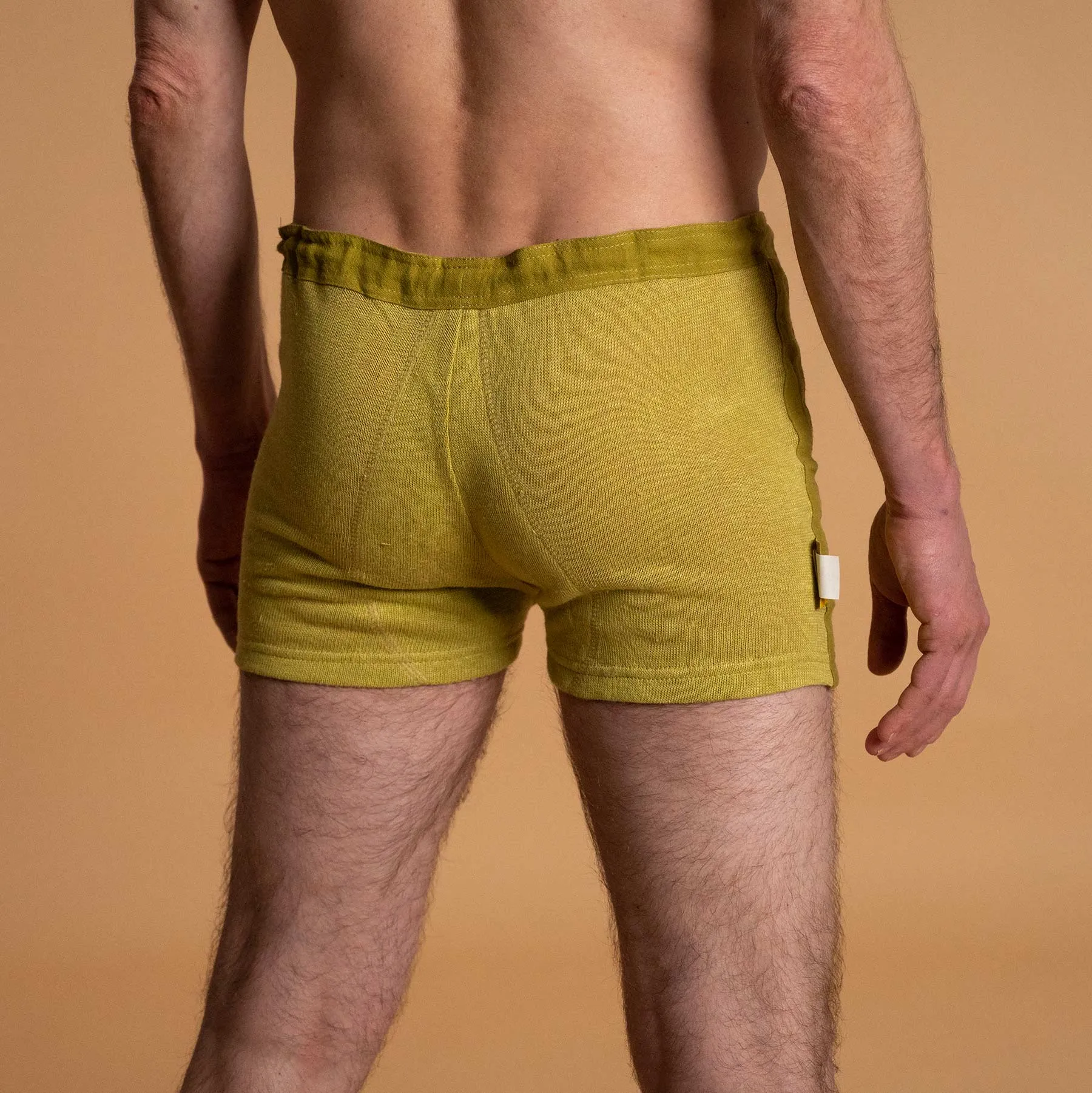 DAYTONA Elastic-free 100% Organic Hemp Knit Drawstring Boxers (OC Thread, Plastic-free, Latex-Free, Polyester-free; 100% Biodegradable)