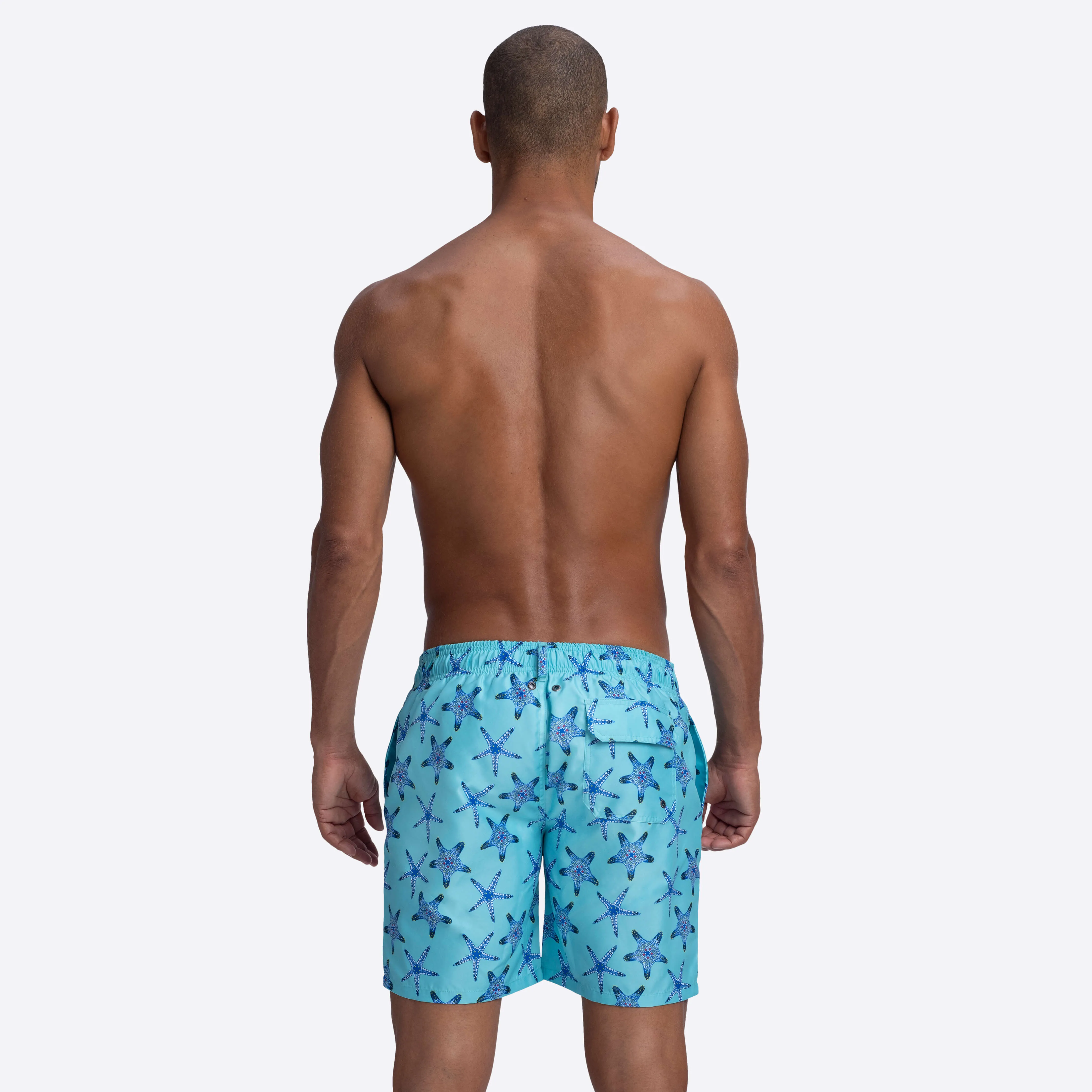 DELANO Starfish Print Swim Trunks