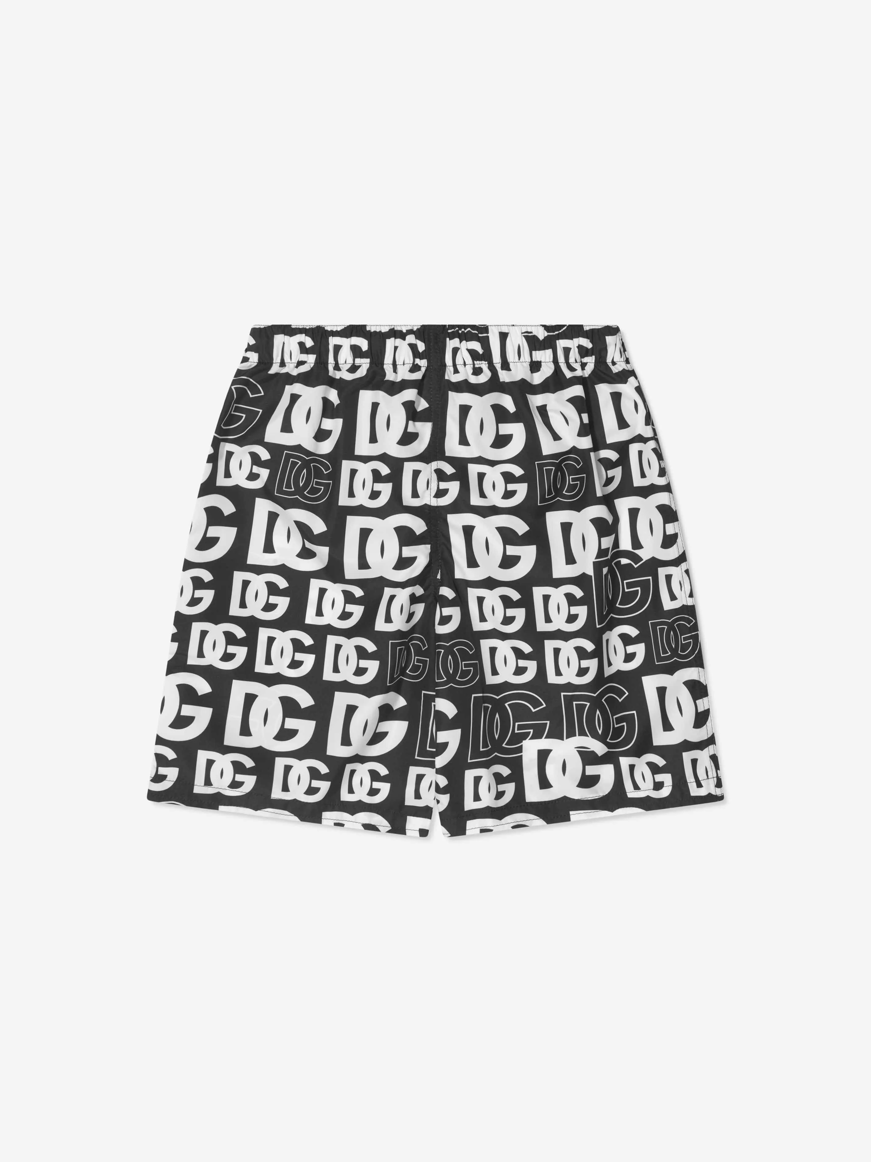 Dolce & Gabbana Boys All Over Logo Swim Trunks