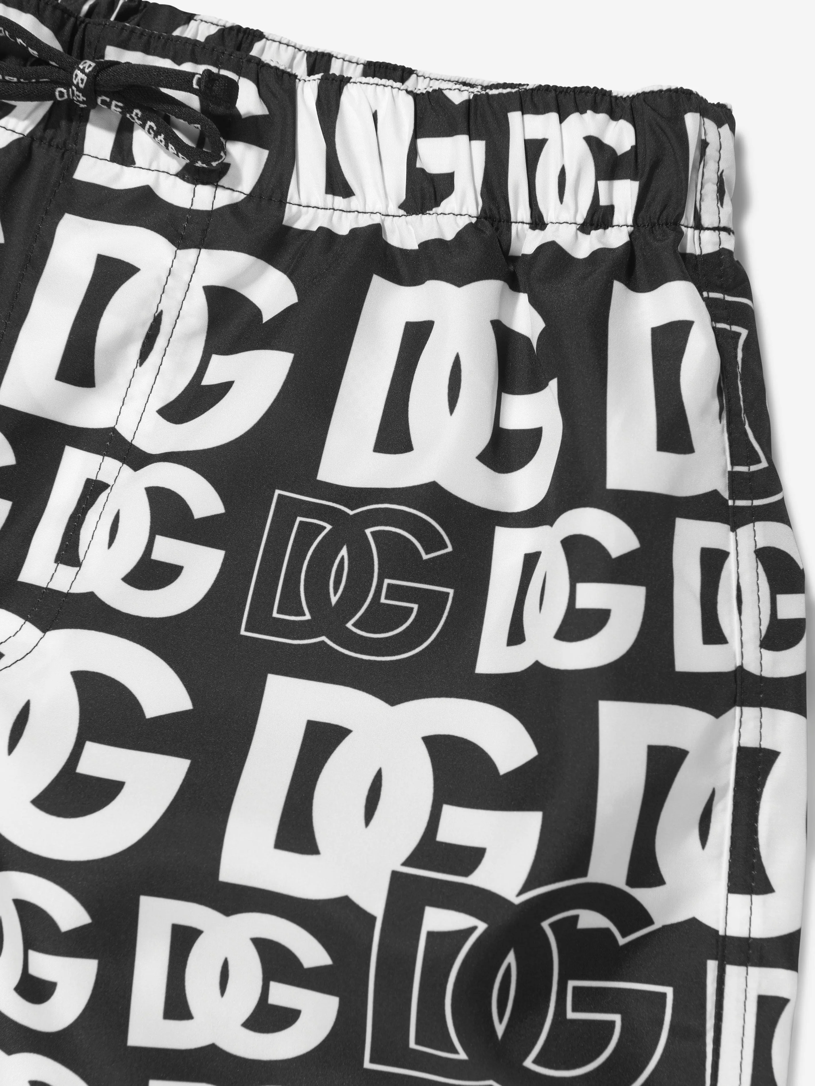 Dolce & Gabbana Boys All Over Logo Swim Trunks