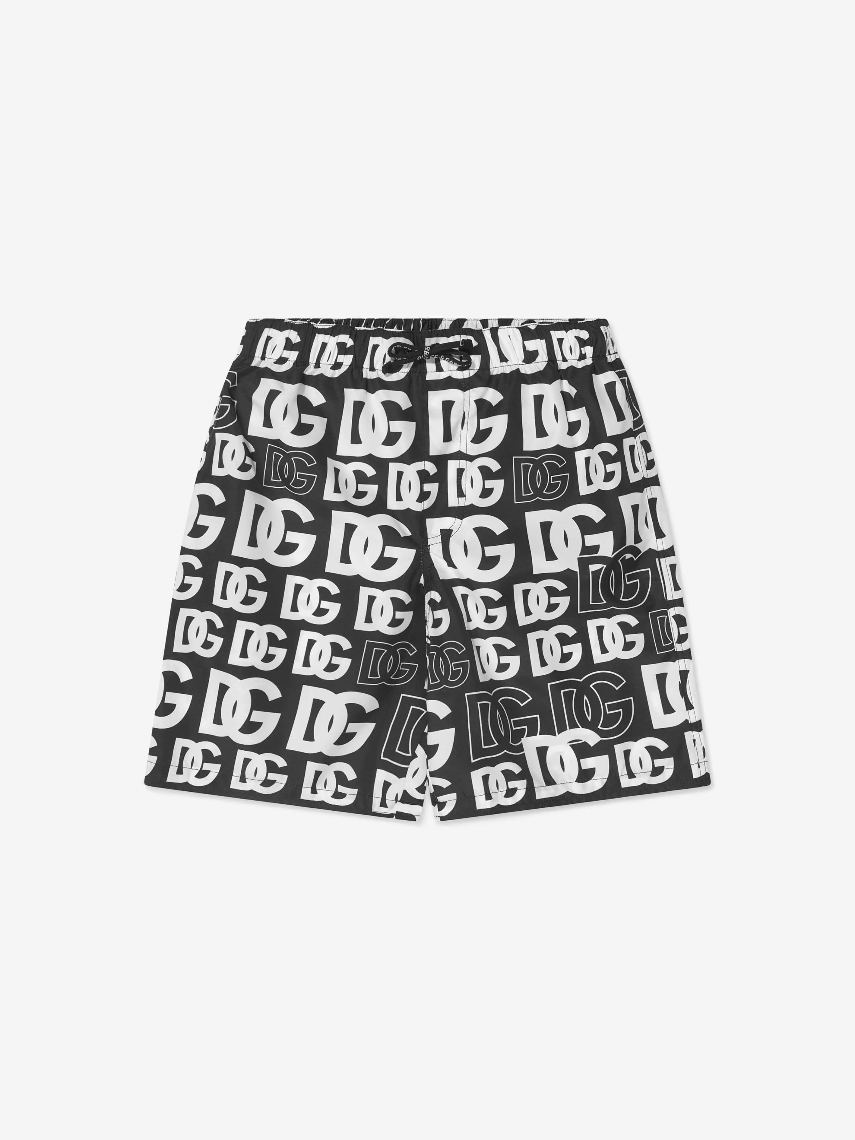 Dolce & Gabbana Boys All Over Logo Swim Trunks