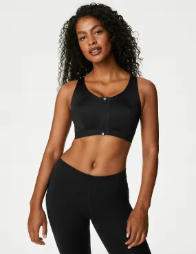 F-H Goodmove Ultimate Support Front Zip Sports Bra, Black