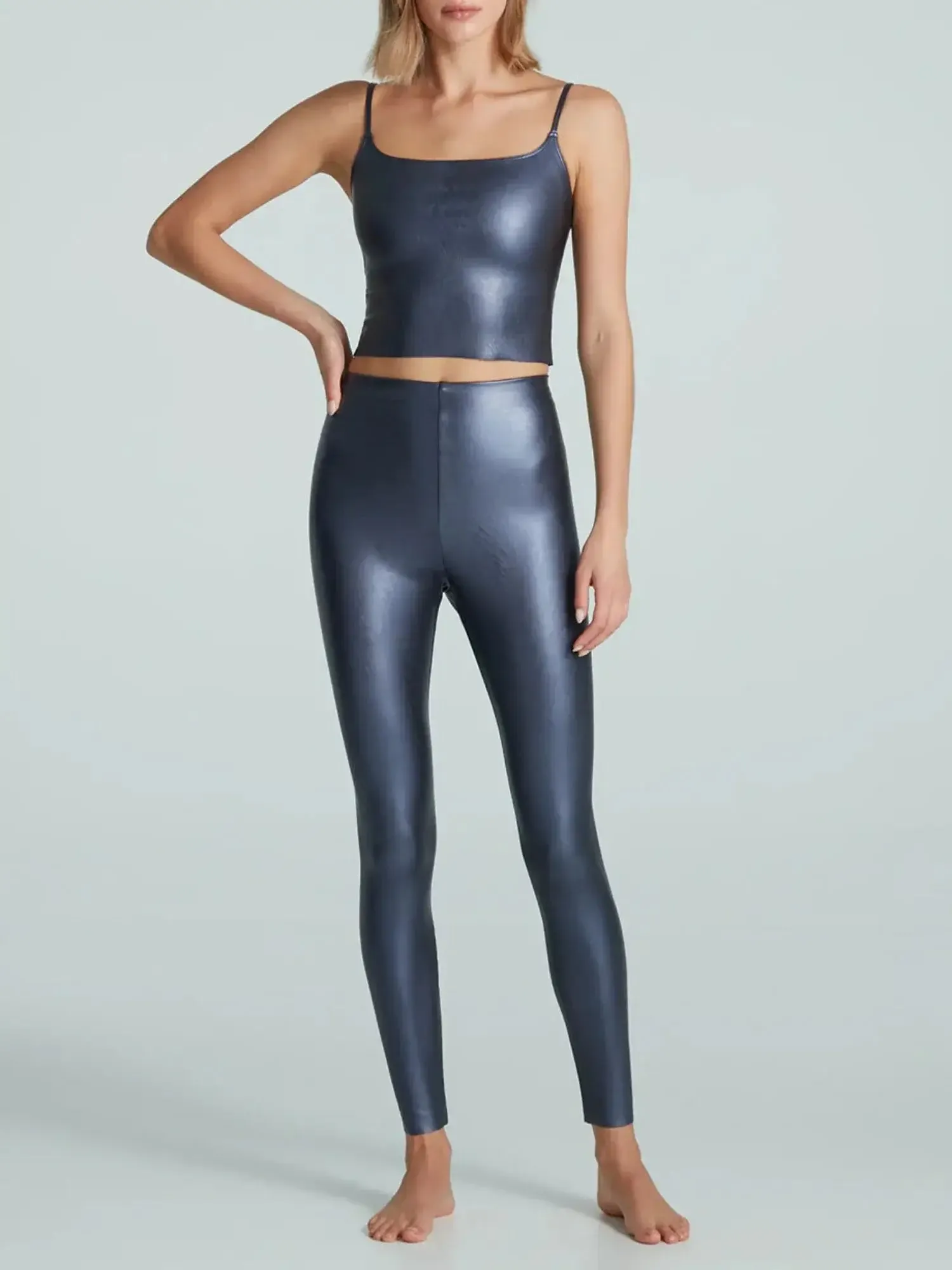 Faux Leather Leggings in Galaxy