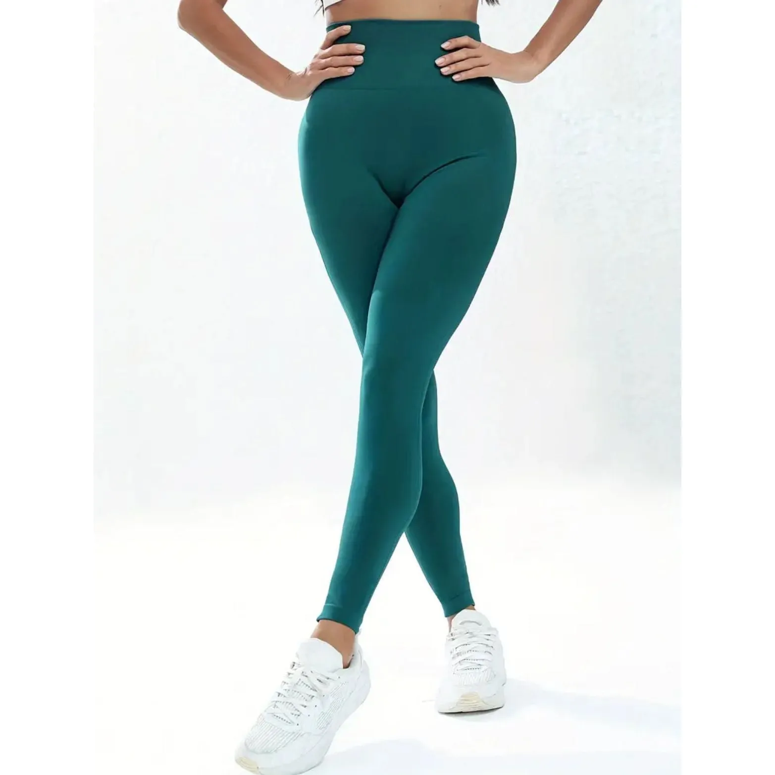 Full Length Seamless Footless Stretching Leggings.