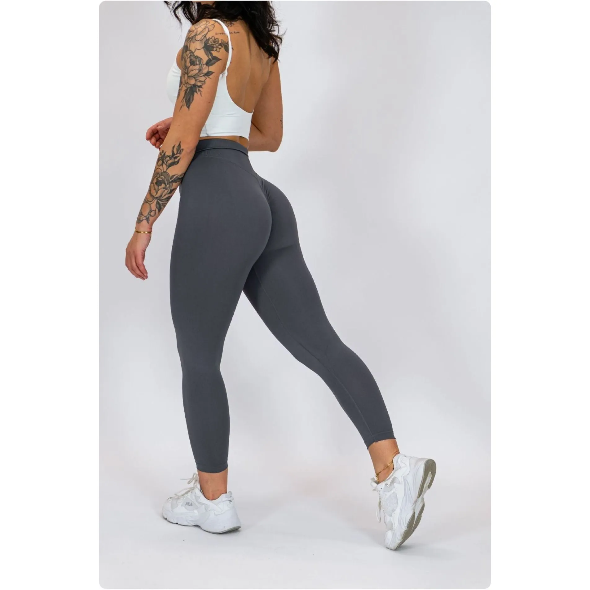 Full Length Seamless Footless Stretching Leggings.