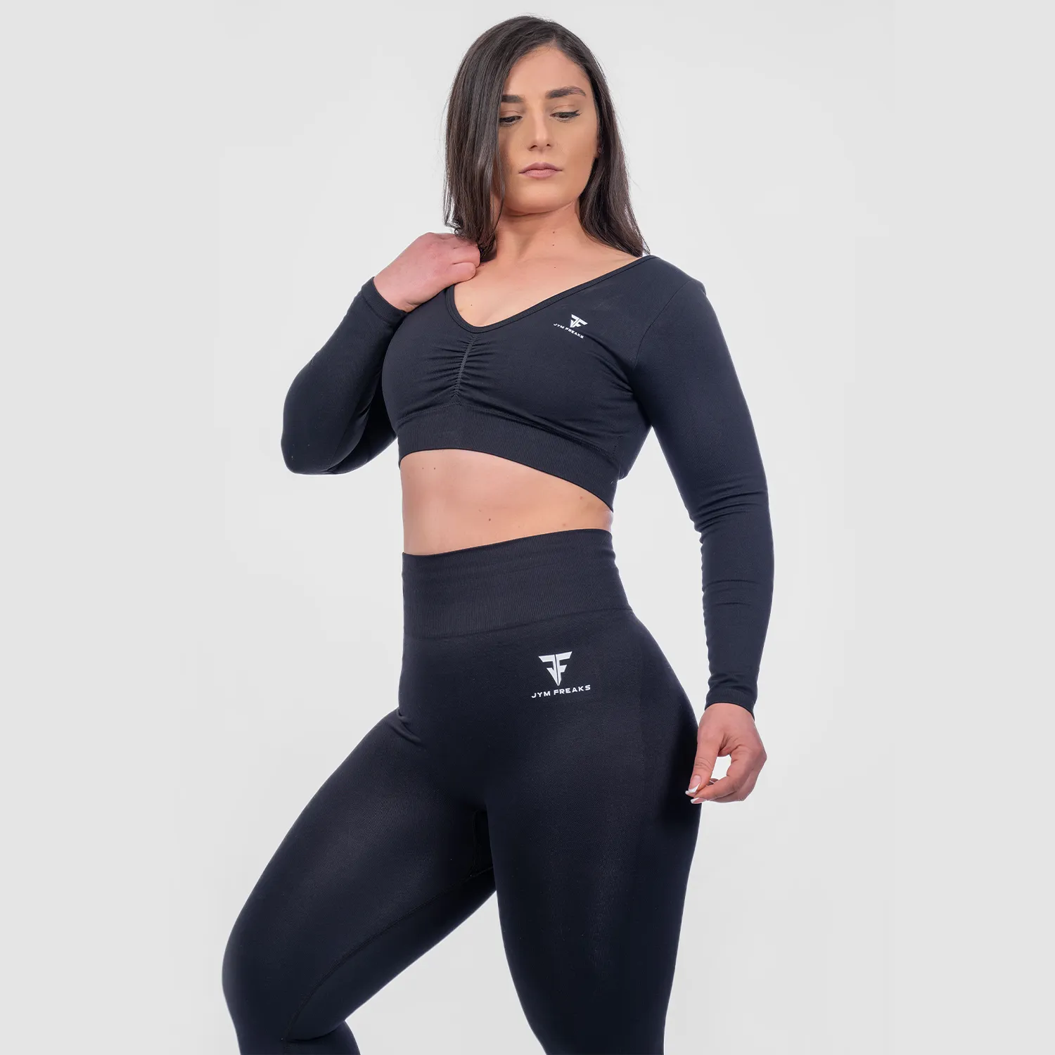 High Support Seamless Leggings & Top Raven Black