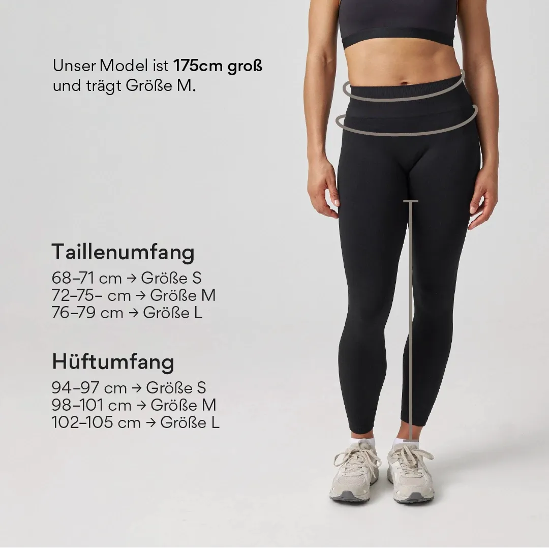 High Waist Leggings Seamless | Schwarz