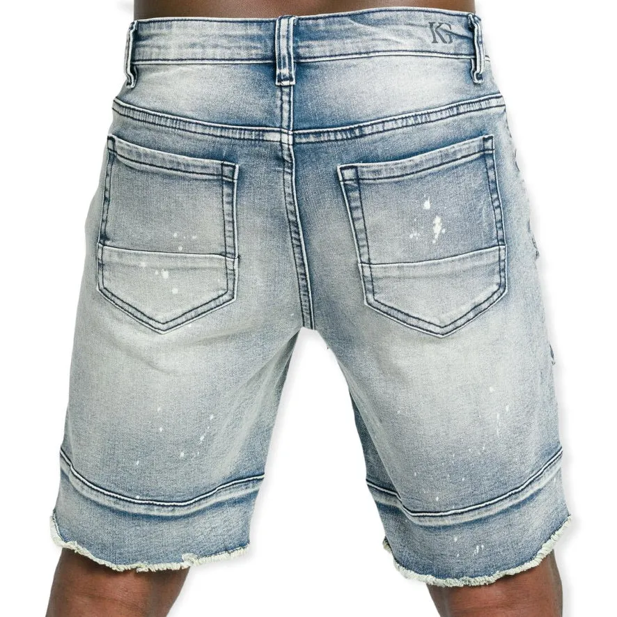 KILOGRAM: Denim Cargo Shorts KG51001