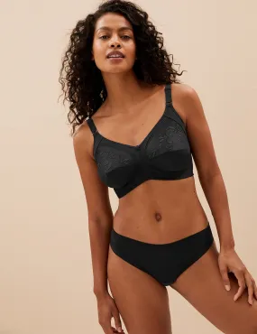 Marks & Spencer DD-K Embroidered Total Support Full Cup Bra, Black