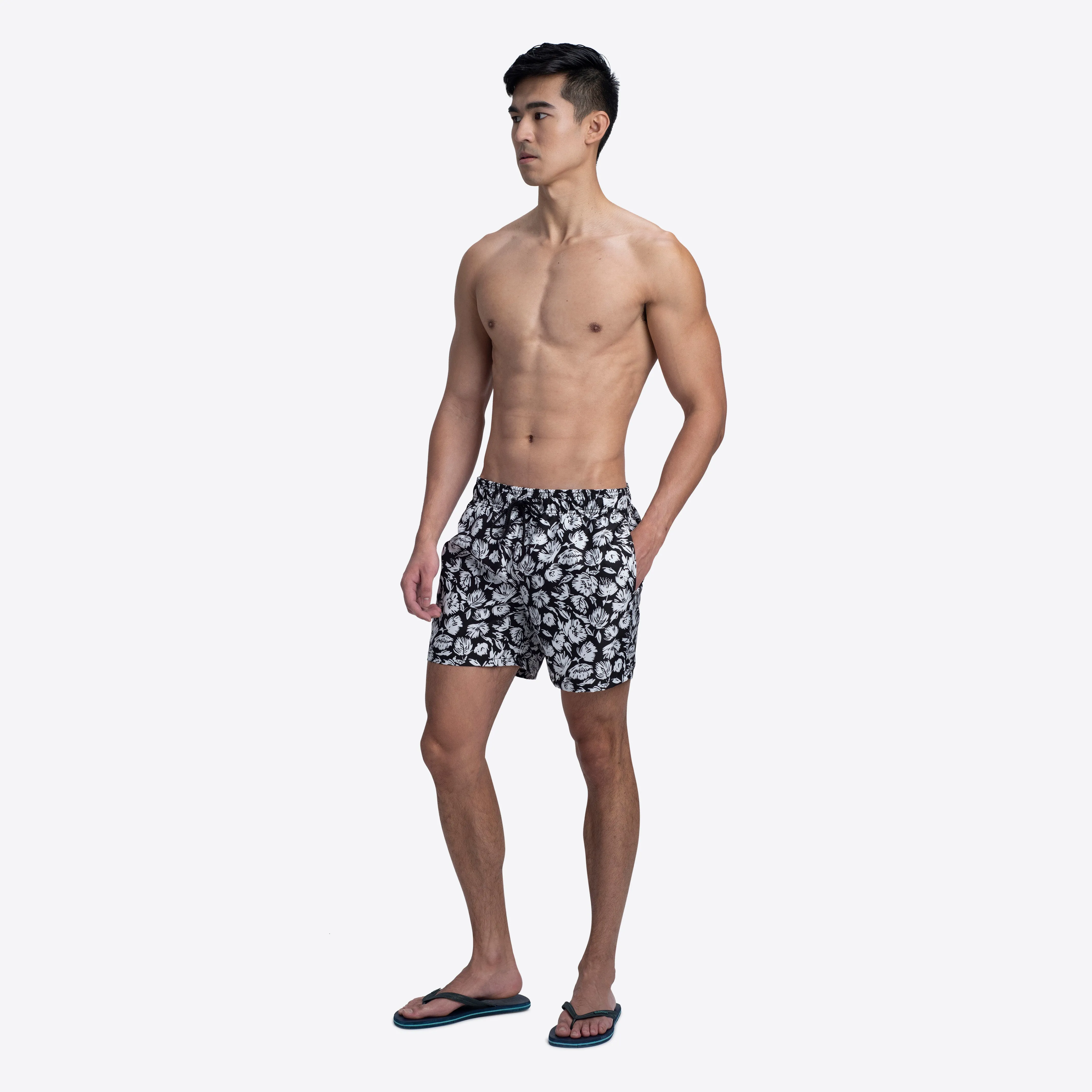 MAX Floral Print Swim Trunks