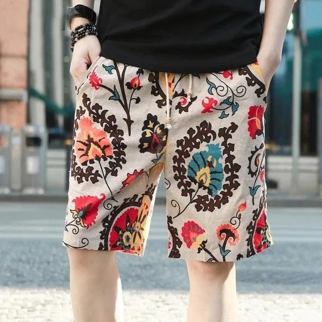 Mens Slim Fit Quick Dry Short Swim Trunks with Mesh Lining  Printed male 2019 Streetwear Summer Fashion Men Shorts Cotton Linen Beach