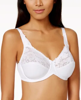 Minimizer Comfort 428 Lilyette lace underwire bra, white