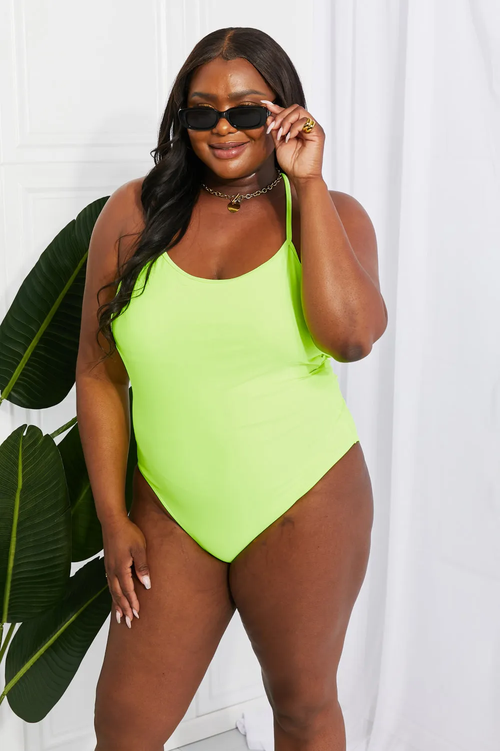 One-Piece Swimsuit in Lemon-Lime