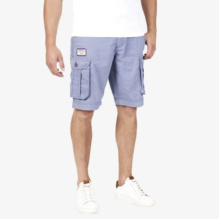 OXBOW Mens Orpek Bermuda Cotton Cargo Shorts with Belt