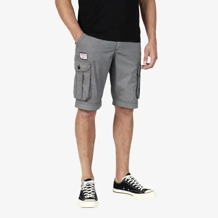 OXBOW Mens Orpek Bermuda Cotton Cargo Shorts with Belt