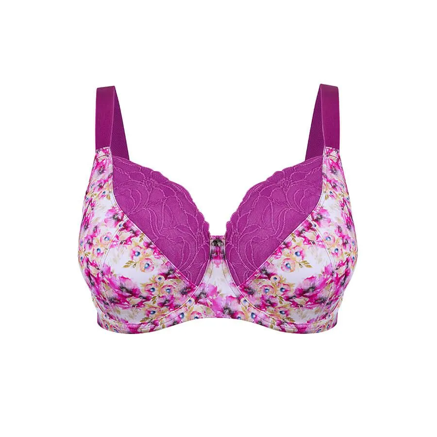 Print Premium Support Bra - Aster