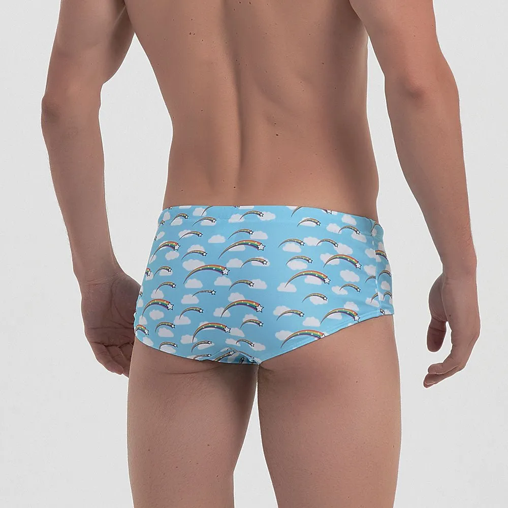 Rainbow Cloud Swim Trunks