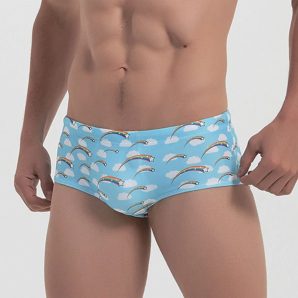 Rainbow Cloud Swim Trunks