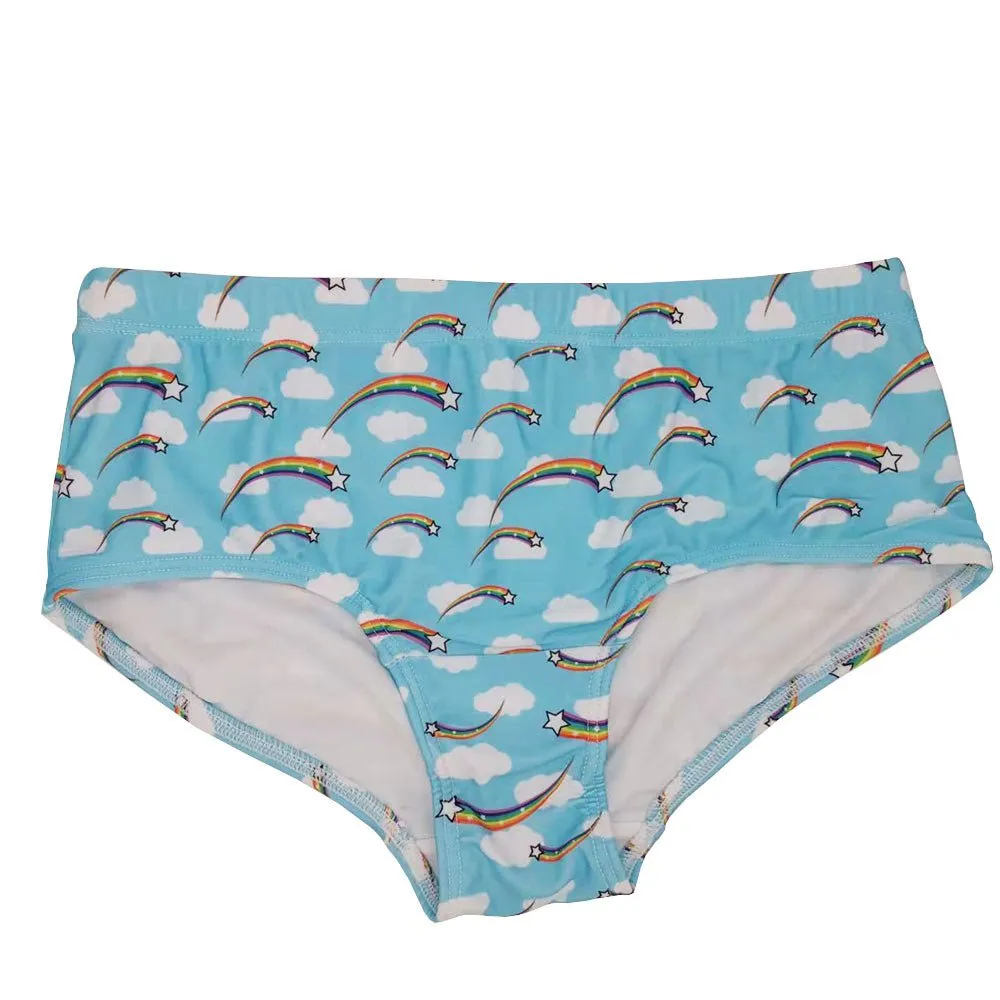 Rainbow Cloud Swim Trunks