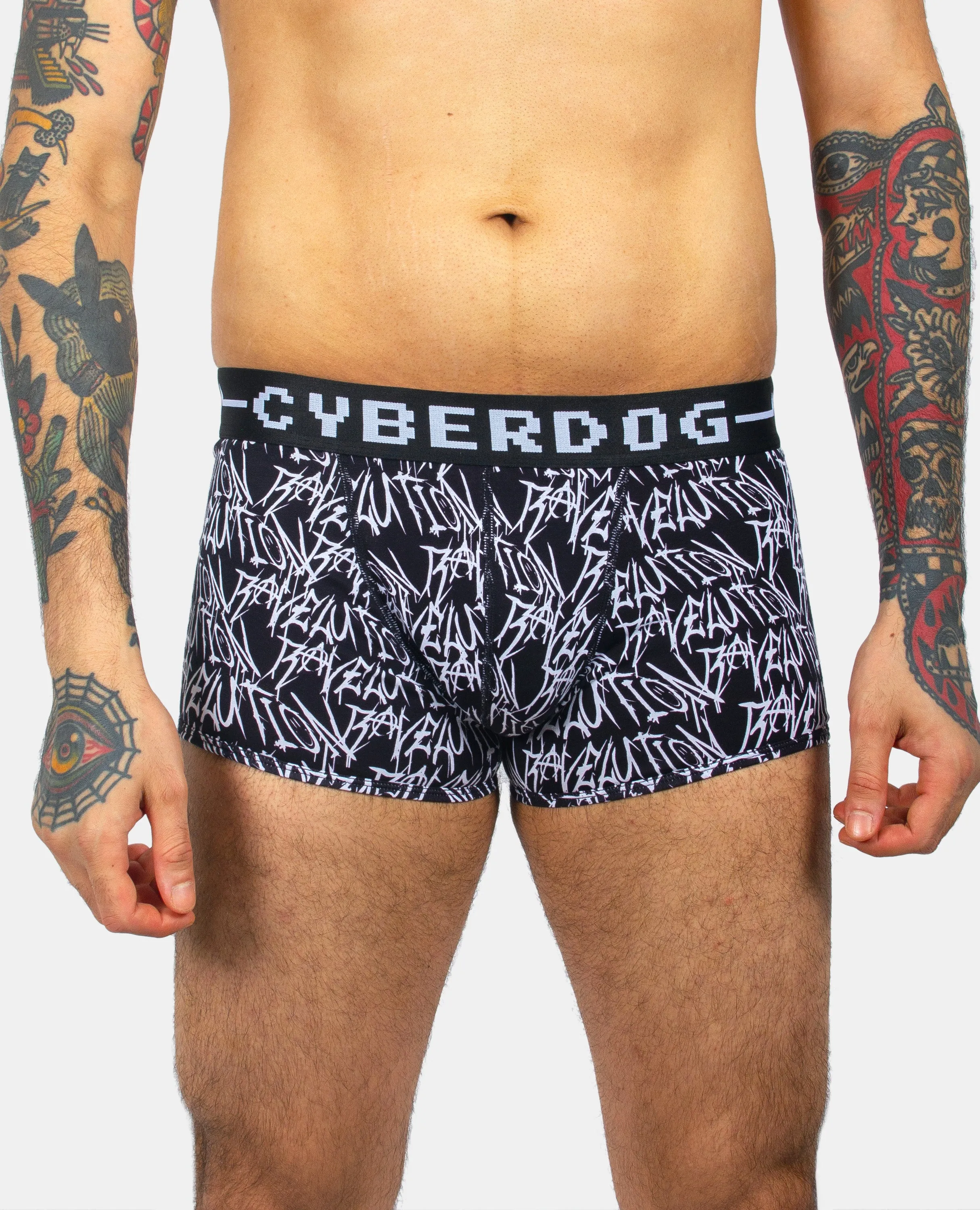 RAVELUTION BOXERS MENS BLACK