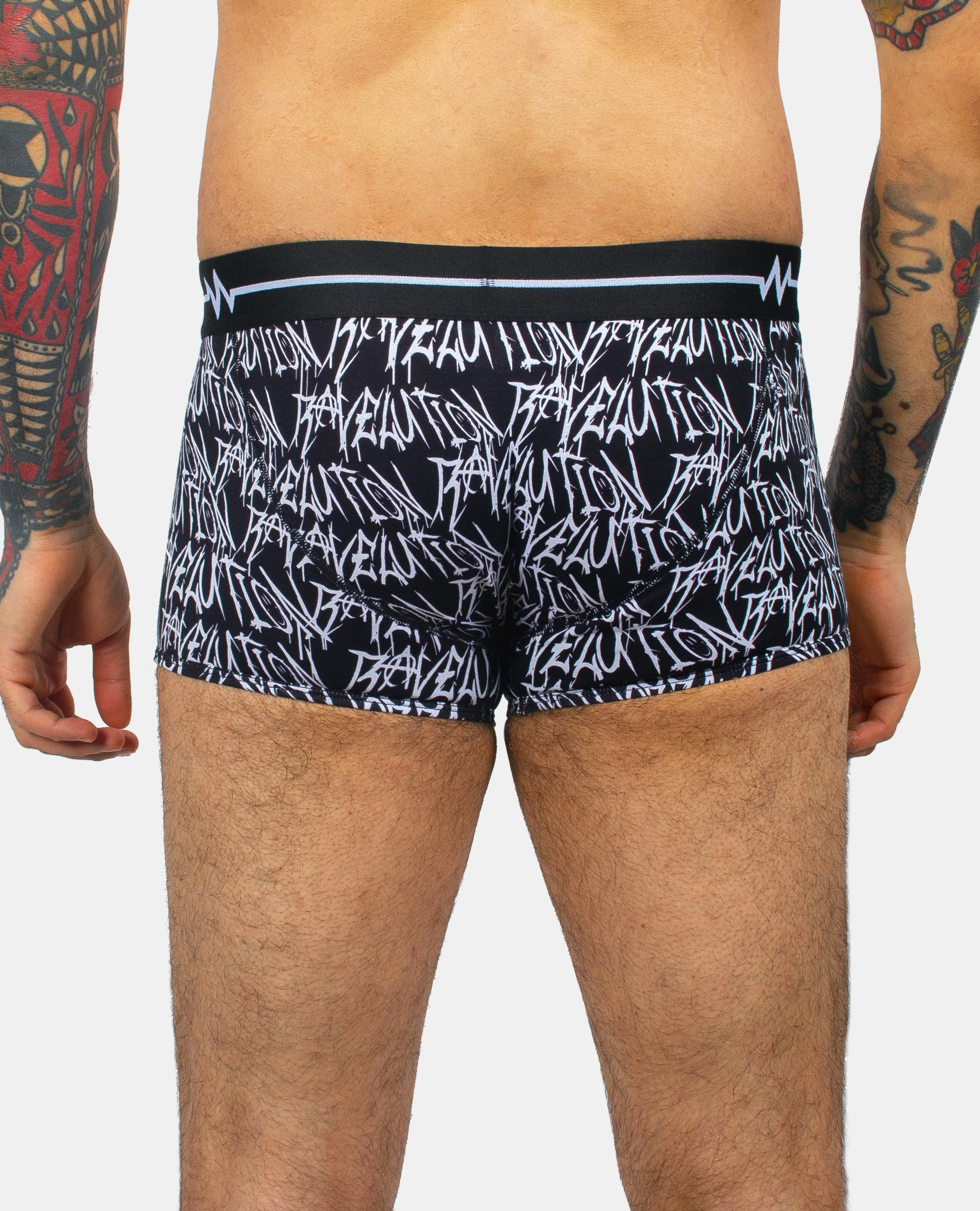 RAVELUTION BOXERS MENS BLACK