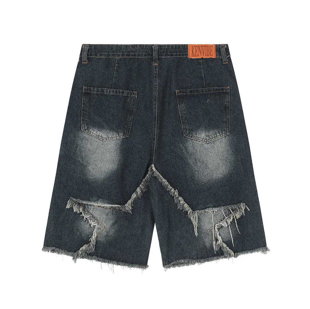 Raw Hem Star Jorts