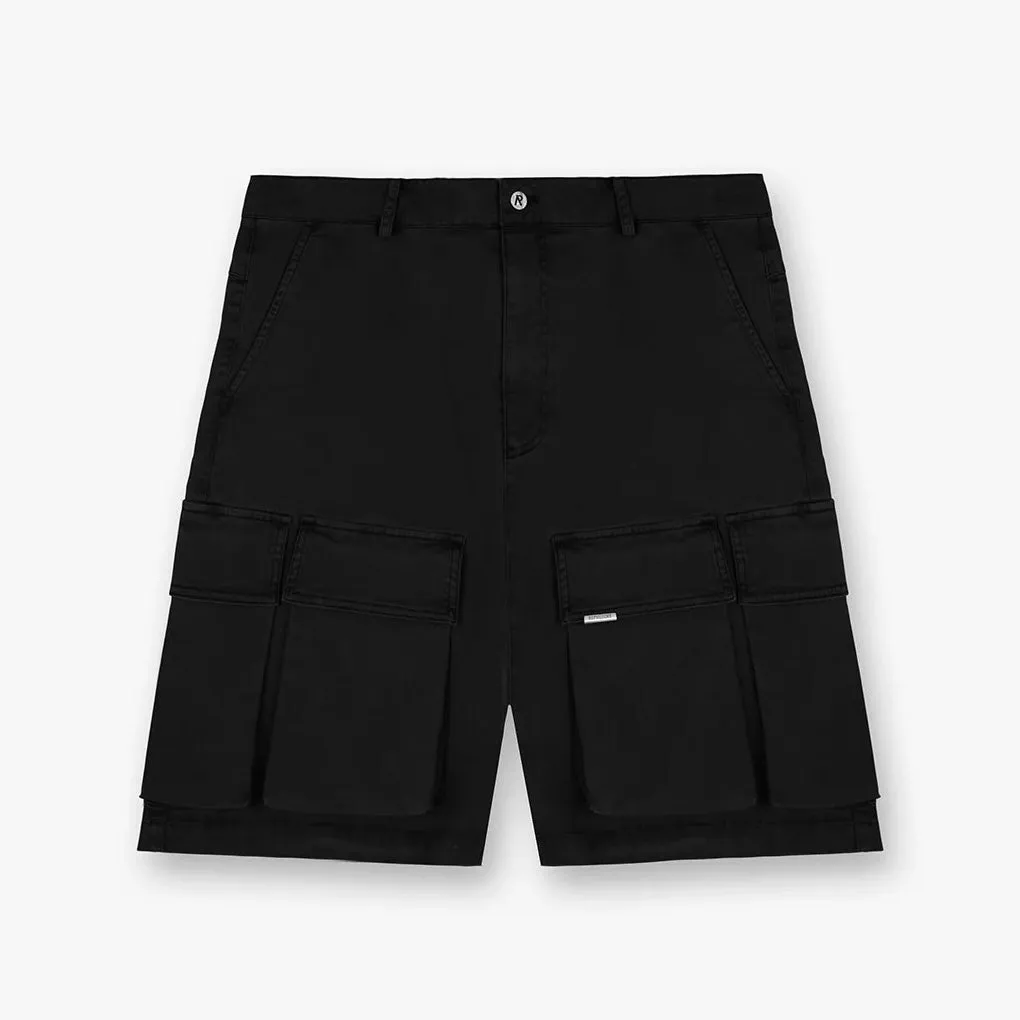 Represent Baggy Cargo Shorts Black