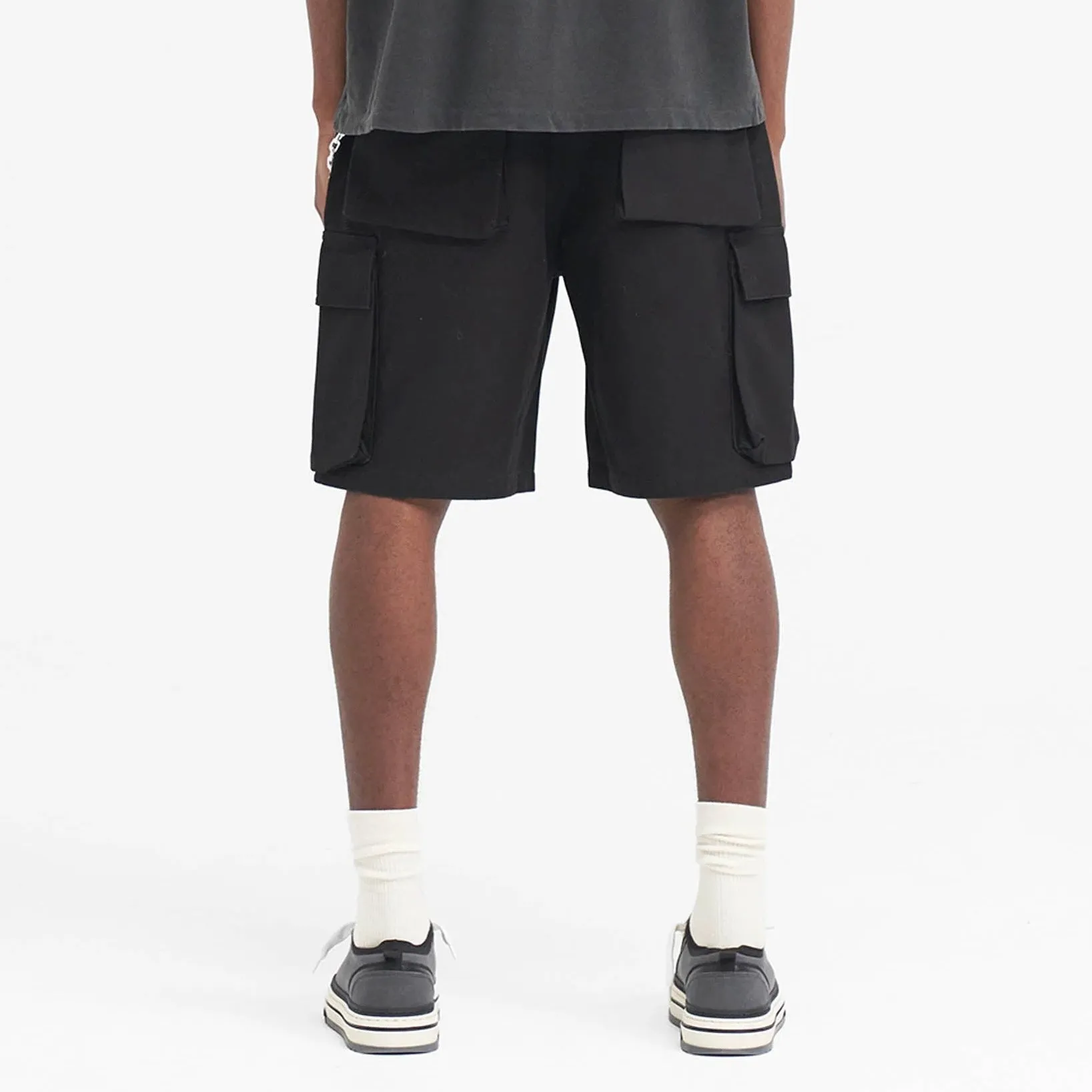 Represent Baggy Cargo Shorts Black