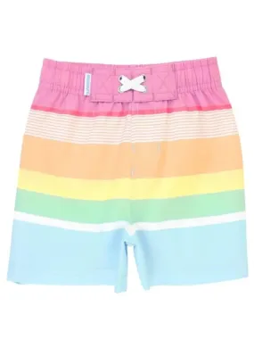 RuggedButts Rainbow Multi-Stripe Swim Trunks