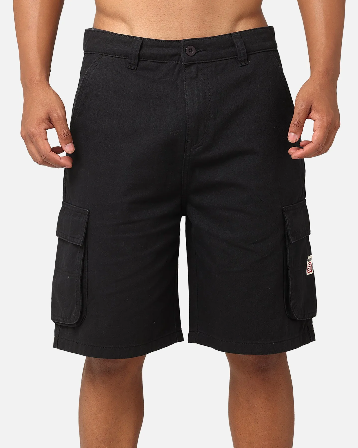 S Double Cargo Work Shorts Black