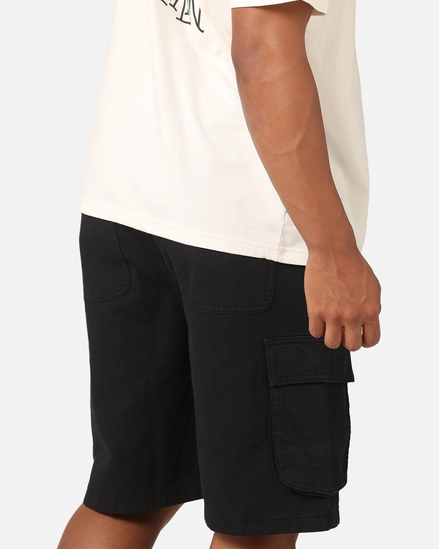 S Double Cargo Work Shorts Black