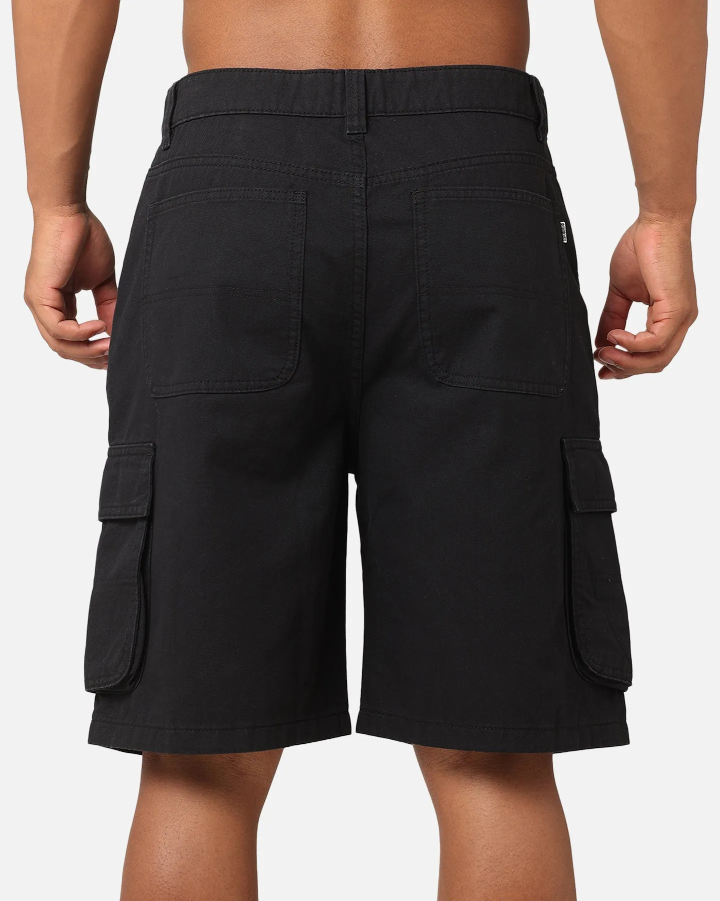 S Double Cargo Work Shorts Black